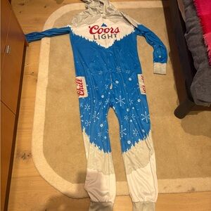 Coors Light Blue and Gray Onesie